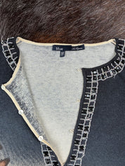 Les Copains 2000s Leopard Fade Knit Cardigan