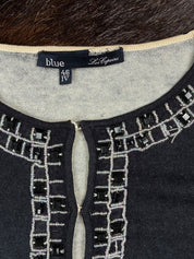 Les Copains 2000s Leopard Fade Knit Cardigan