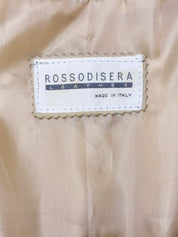 Rossodisera 2000s Tan Suede Fringe Western Jacket with Turquoise Studs - S/M