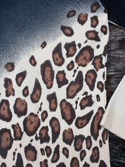 Les Copains 2000s Leopard Fade Knit Cardigan