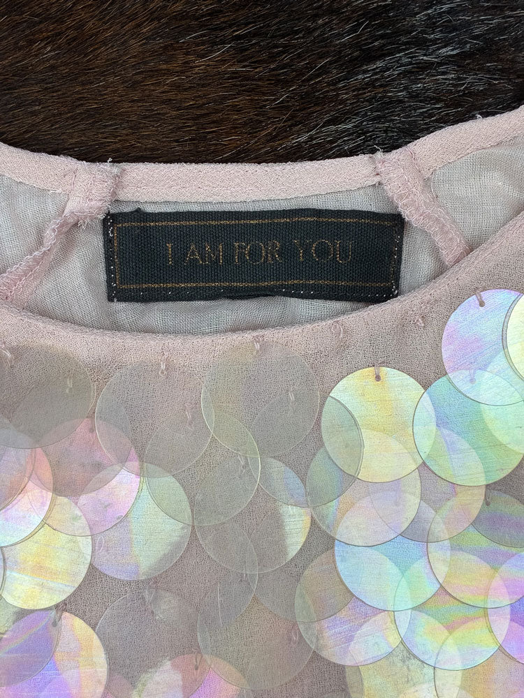 Italian Vintage 2000s Iridescent Sequin Tank