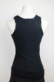 Chantal Thomas Black Sequin Ribbon Tank Top – S-M