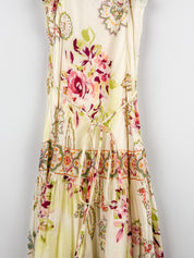 Derhy 2000s Floral Print Beaded Maxi Dress - S