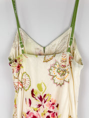 Derhy 2000s Floral Print Beaded Maxi Dress - S