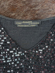 AllSaints Black Sequin Dress