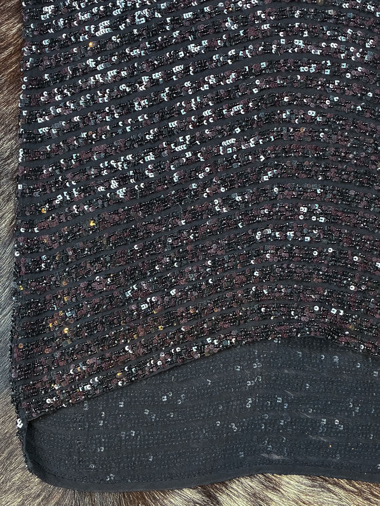 AllSaints Black Sequin Dress