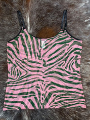 Dolce & Gabbana Pink Zebra Sheer Cami Top
