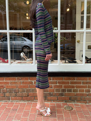 Bazar de Christian Lacroix Multicolor Stripe Knit Top & Skirt Set - S/M