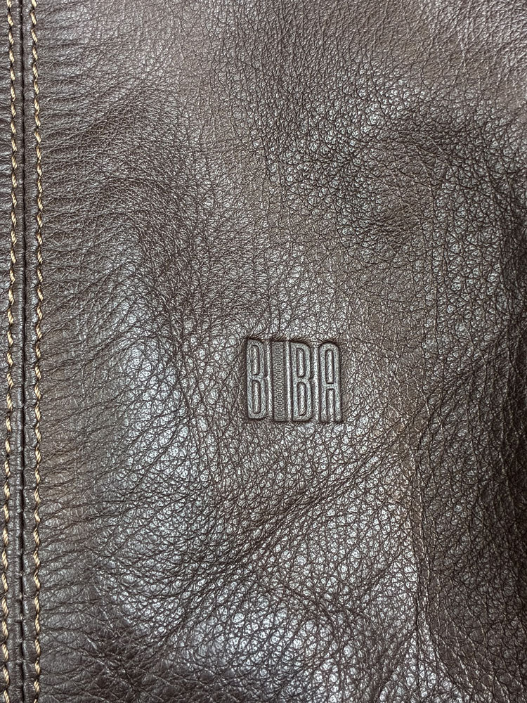 Biba Barcelona 2000s Brown Leather Crescent Crossbody Bag