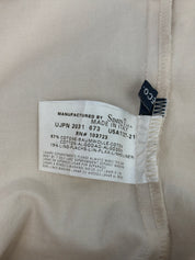 Armani Jeans 2000s Cream Cotton-Linen Strapless Mini Dress - S