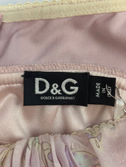 Dolce & Gabbana 2000s Pastel Umbrella Print Silk Maxi Dress - XS/S