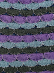 Missoni 2000s Wave Knit Lilac & Teal Sleeveless Dress