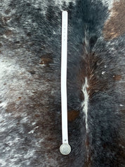 John Galliano 2000s White Leather “Propriété Exclusive Confidentiel” Belt