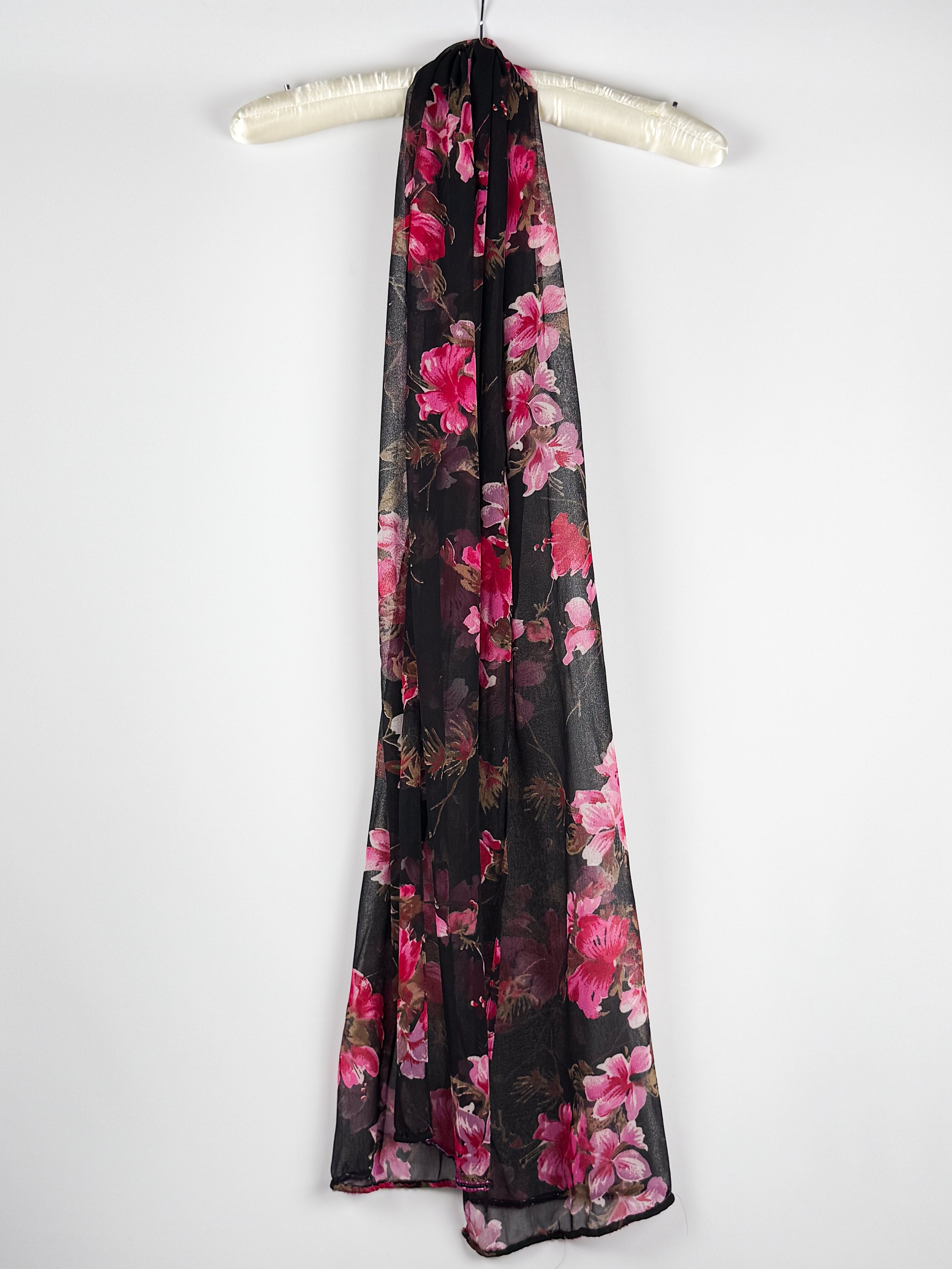 Luisa Spagnoli 2000s Black Floral Beaded Maxi Dress - S