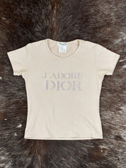 Christian Dior 2000s “J’Adore Dior” Rhinestone Tee