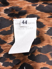 Dolce & Gabbana 1990s Indigo Denim Leopard Lined Long Coat - M