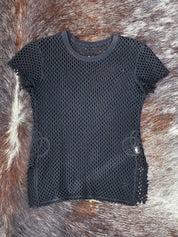 JPG Jeans 1990s Black Mesh Fishnet Top