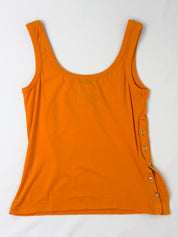 D&G Dolce & Gabbana 2000s Orange Pigalle Glamour Toujours Graphic Tank - S/M