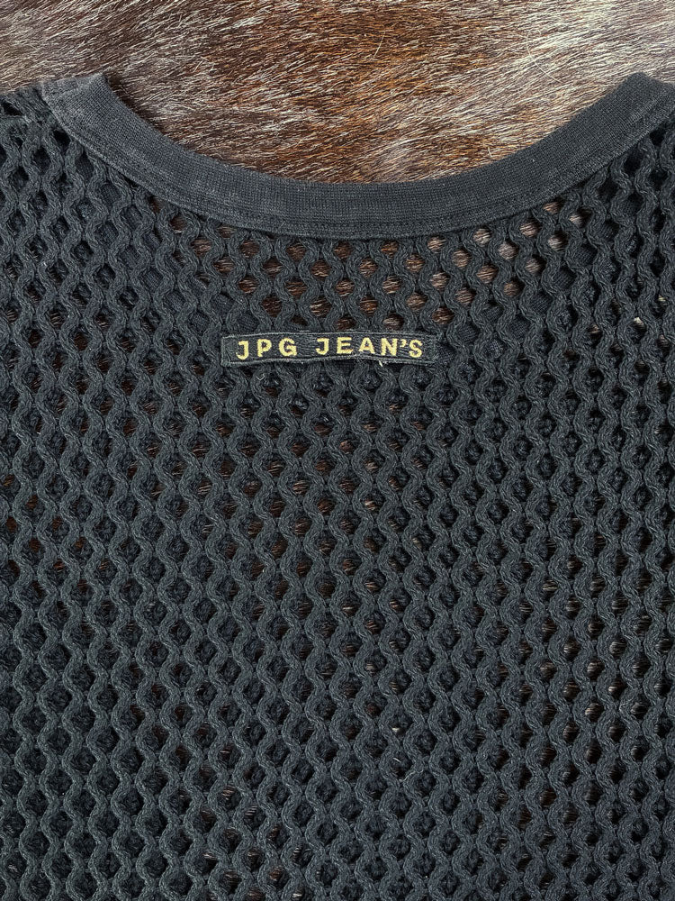 JPG Jeans 1990s Black Mesh Fishnet Top