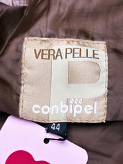 Conbipel 2000s Brown Leather Mini Skirt - M