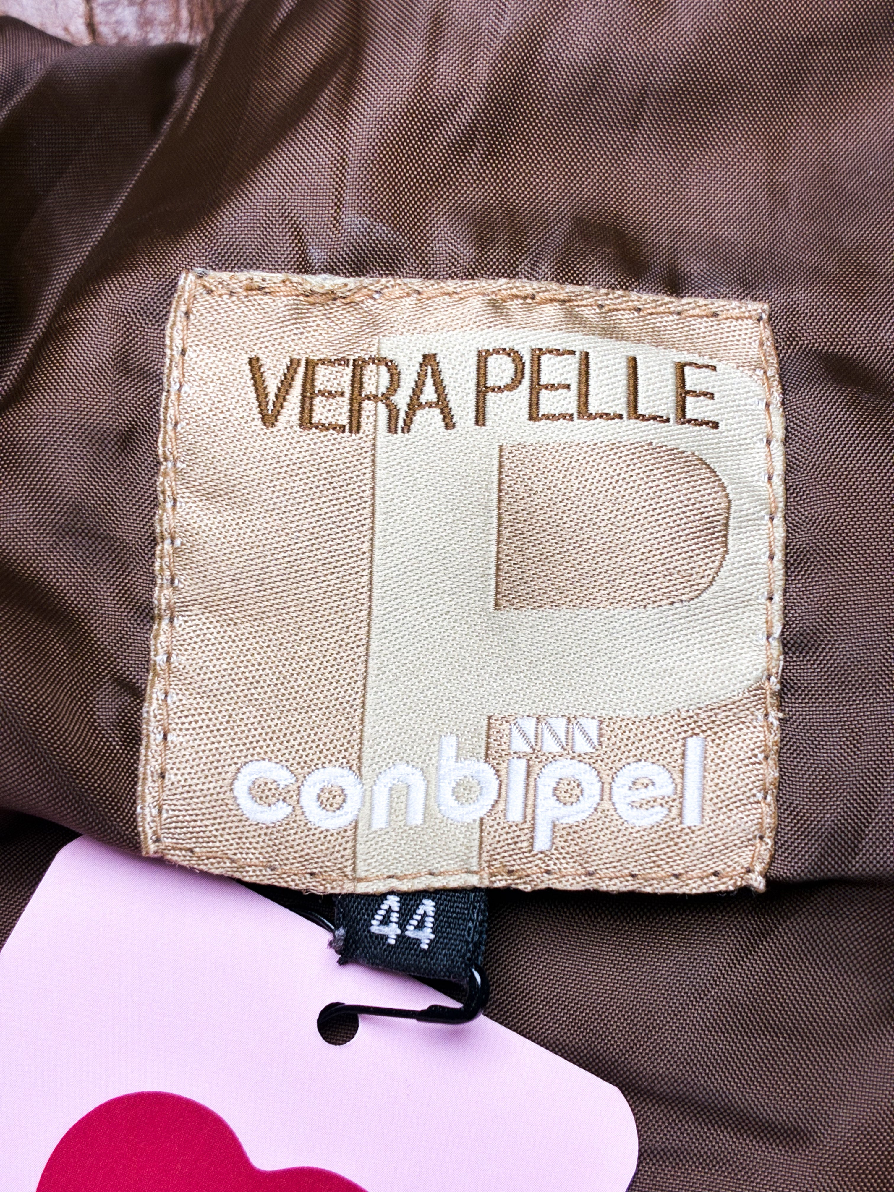 Conbipel 2000s Brown Leather Mini Skirt - M