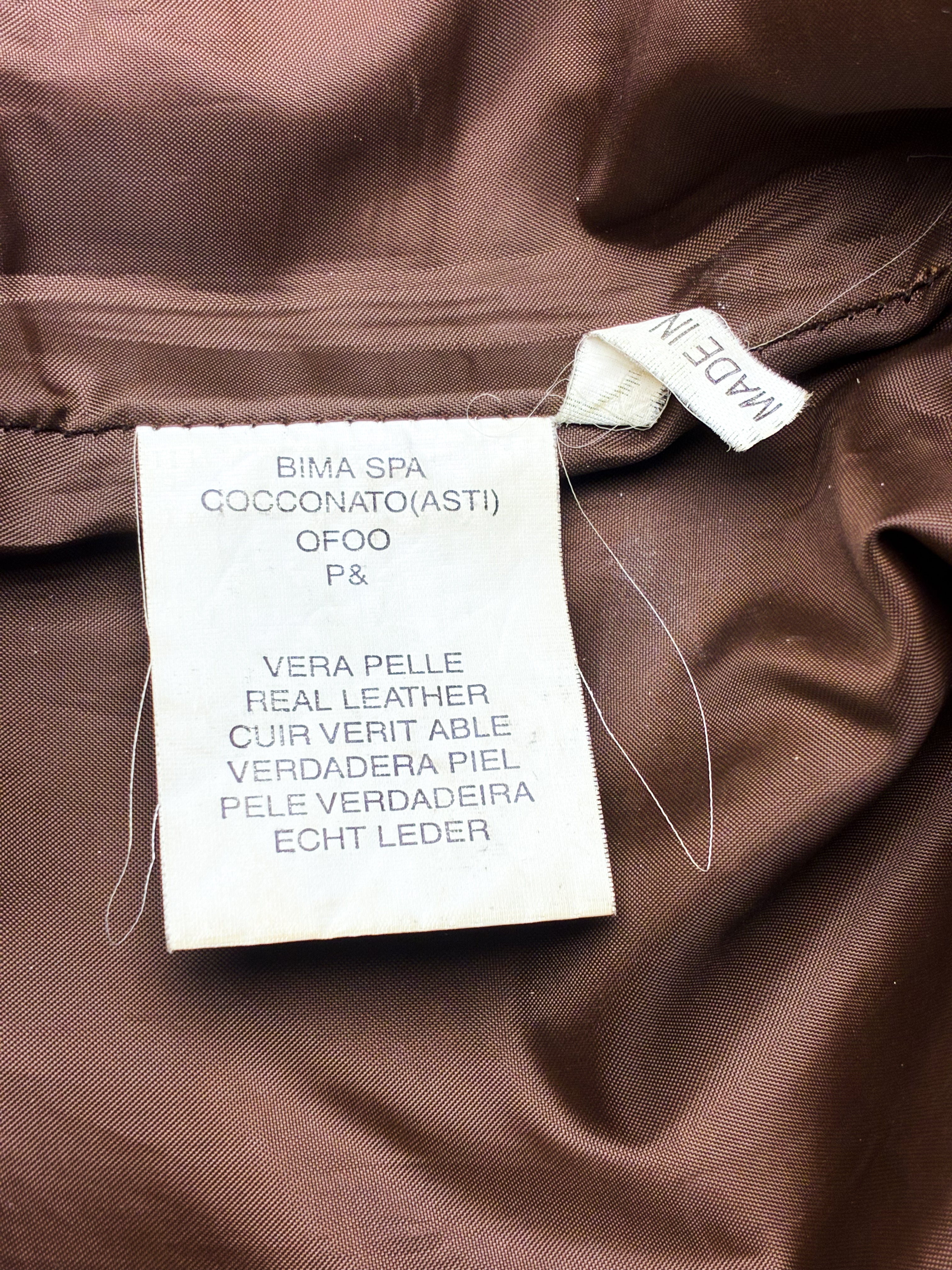 Conbipel 2000s Brown Leather Mini Skirt - M
