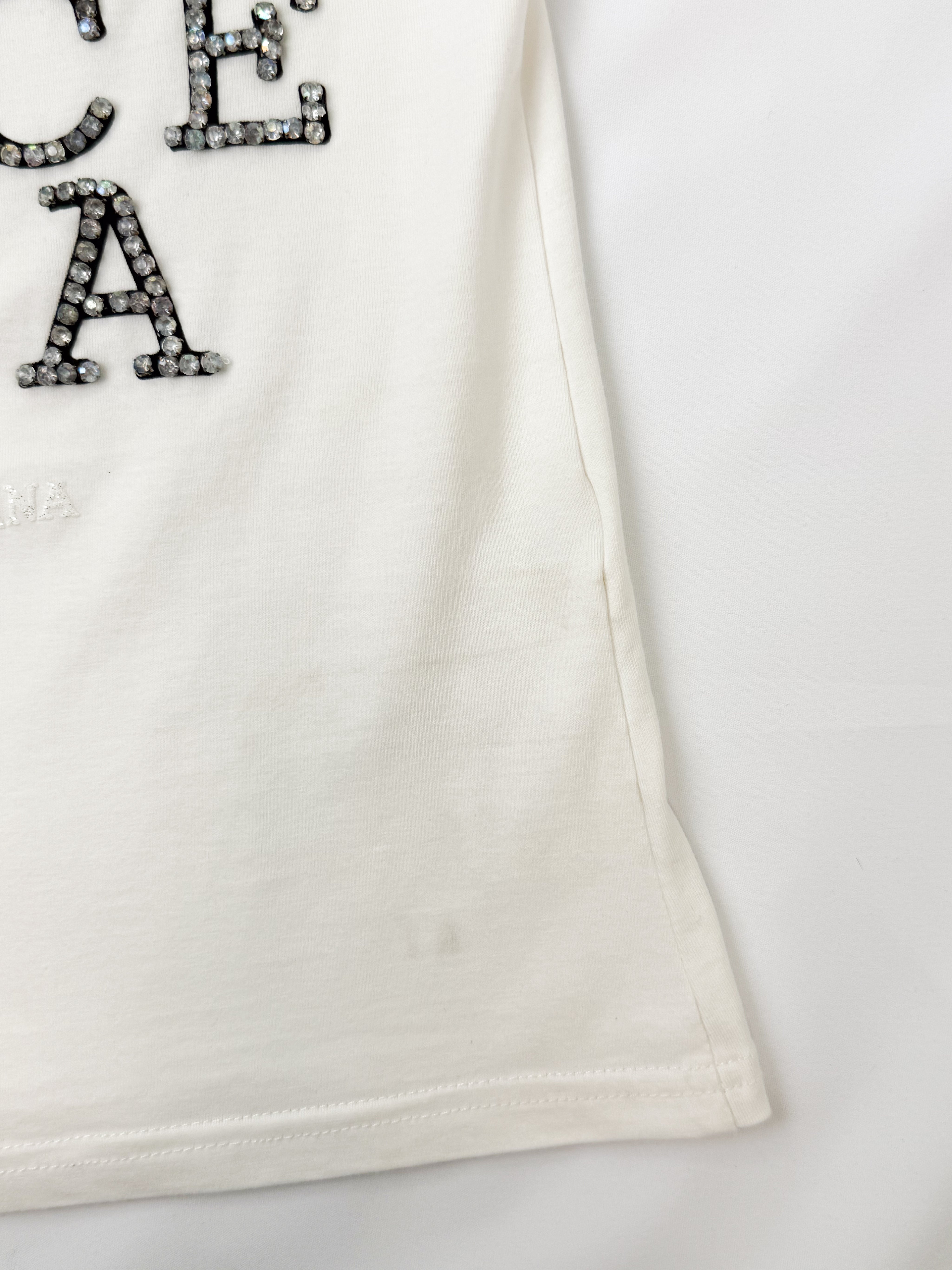 D&G Dolce & Gabbana 2000s I Love Dolce Vita Rhinestone Tank - As Is - XS/S
