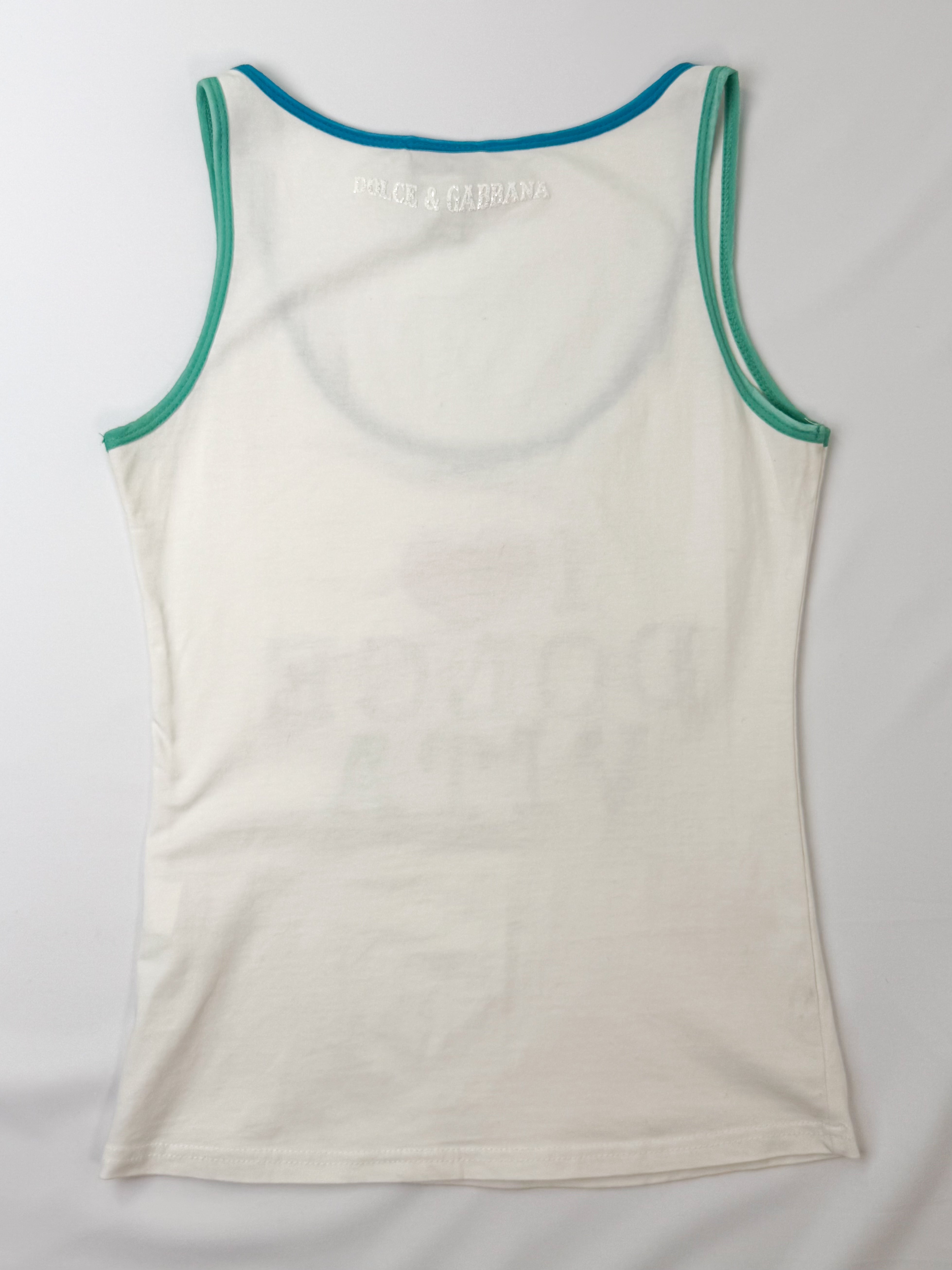 D&G Dolce & Gabbana 2000s I Love Dolce Vita Rhinestone Tank - As Is - XS/S
