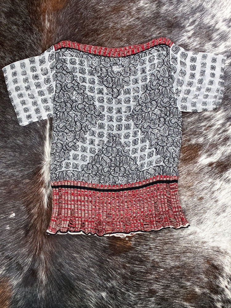 Jean Paul Gaultier Maille 1990s Silk Trompe-l’Œil Top