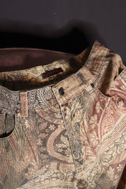 Roberto Cavalli 2000s Baroque Tapestry Print Jeans
