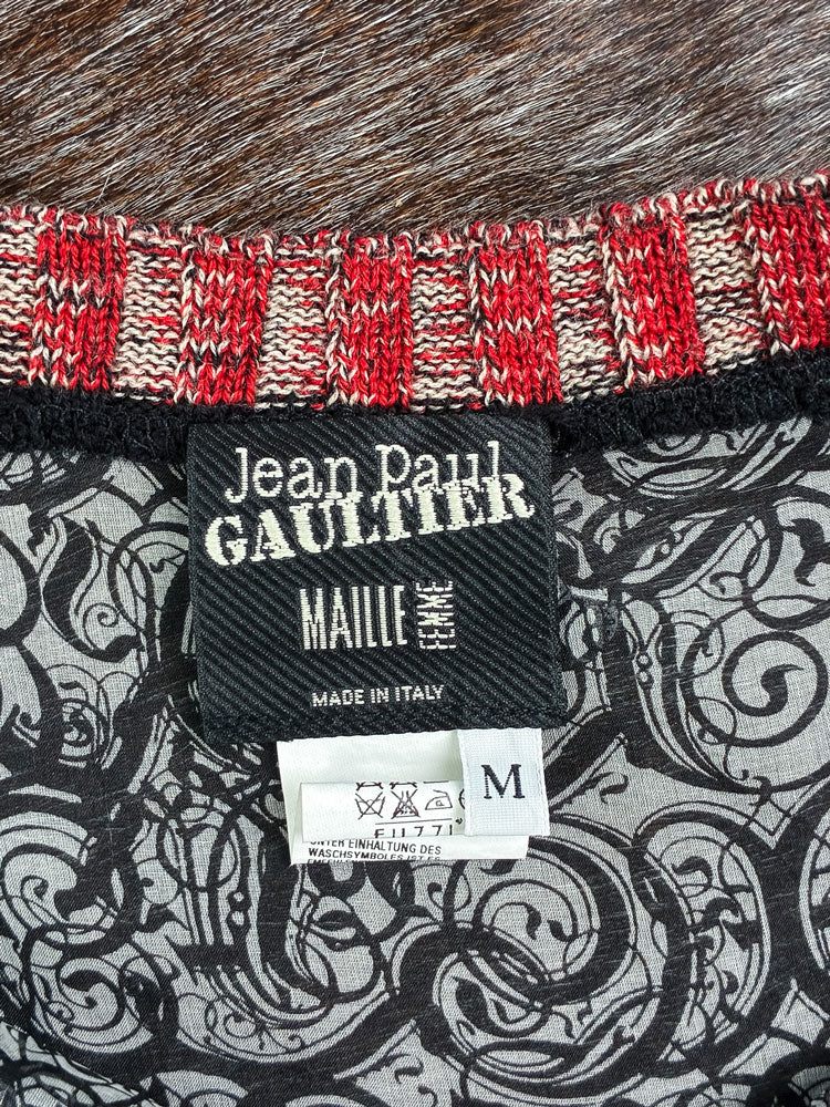 Jean Paul Gaultier Maille 1990s Silk Trompe-l’Œil Top