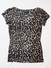 D&G Dolce & Gabbana Underwear 2000s Leopard Print Stretch Tee - S