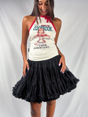 Angel's Face Black Tiered Tulle Petticoat Skirt - XS/S