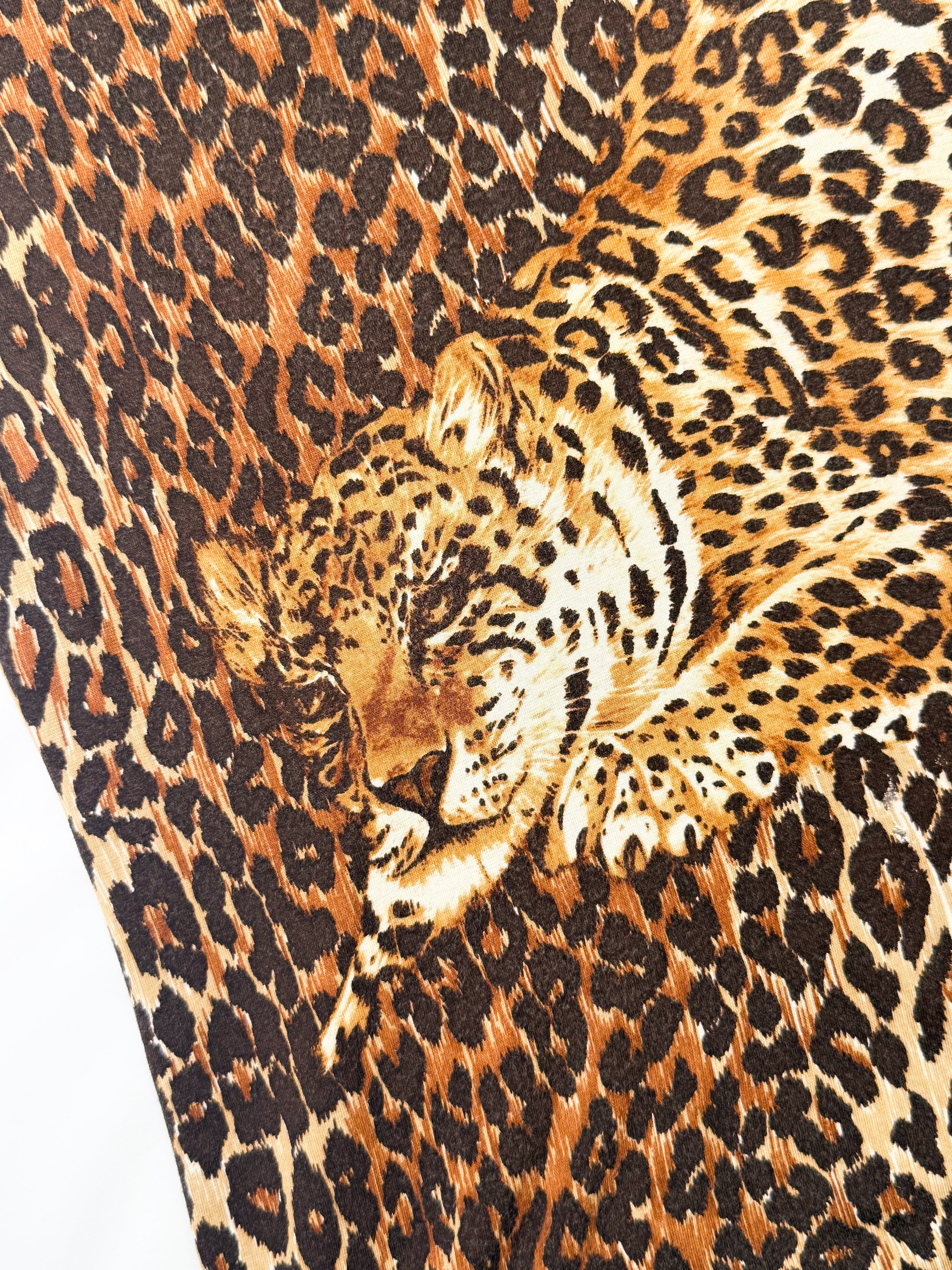 D&G Dolce & Gabbana Beachwear 2000s Leopard Graphic Tee - S/M