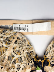 D&G Dolce & Gabbana 2000s Leopard Lace Underwired Bra and Brief Set - 30B / M