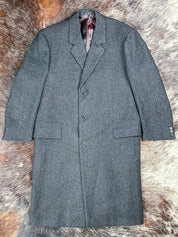 Monti “Monte Piuma” 1980s Charcoal Wool Overcoat