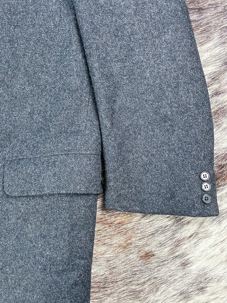 Monti “Monte Piuma” 1980s Charcoal Wool Overcoat
