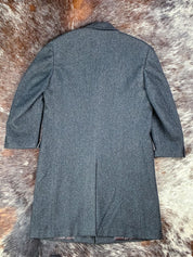 Monti “Monte Piuma” 1980s Charcoal Wool Overcoat