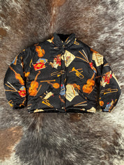 Etro 1980s Reversible Musical Instruments Puffer Jacket
