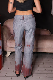 Just Cavalli 2000s Iridescent Mermaid Scale Print Jeans