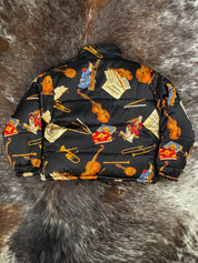 Etro 1980s Reversible Musical Instruments Puffer Jacket