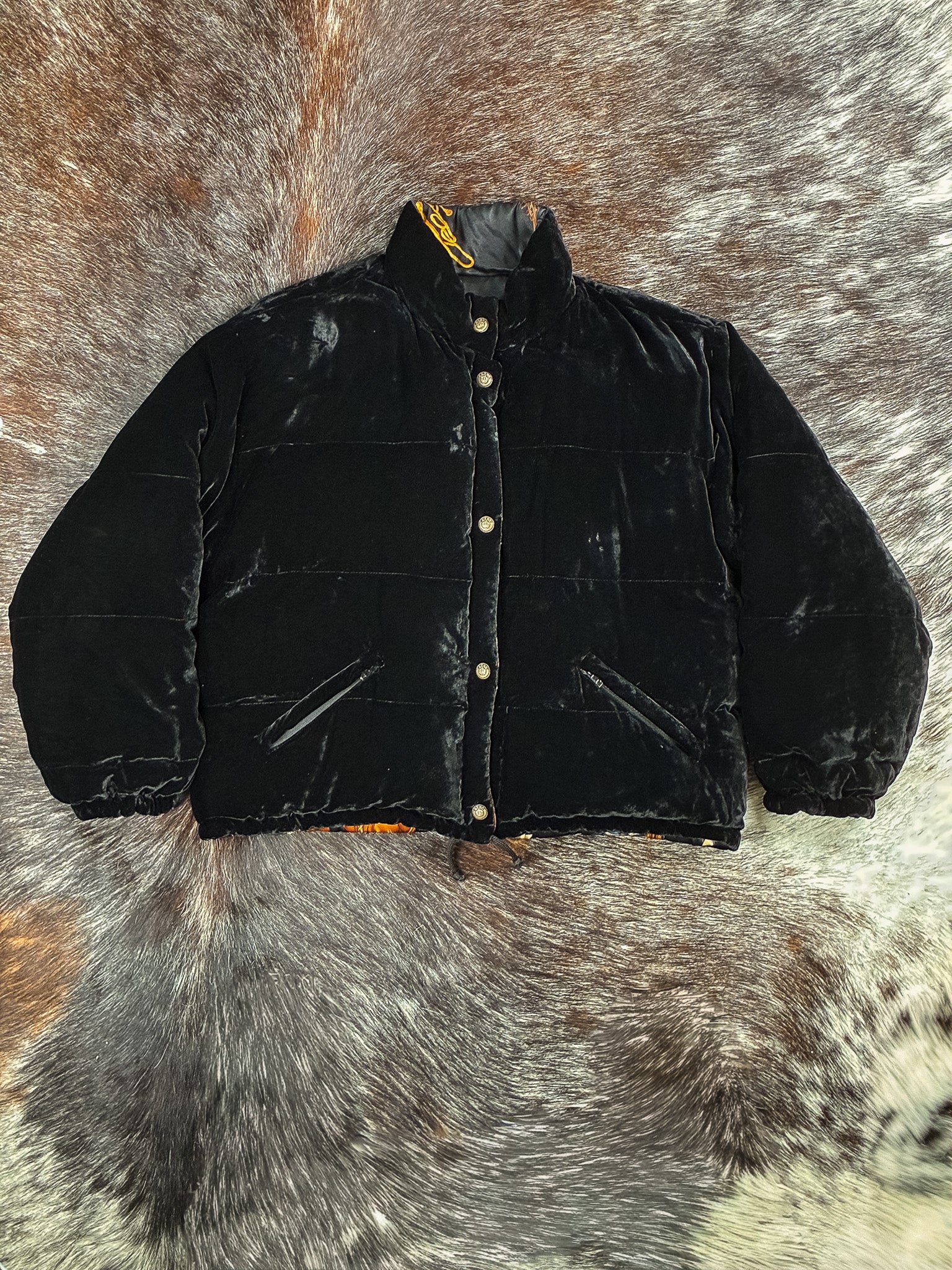 Etro 1980s Reversible Musical Instruments Puffer Jacket