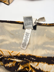 D&G Dolce & Gabbana 2000s Tiger Print Ruffle Halter Bikini Set - S/M