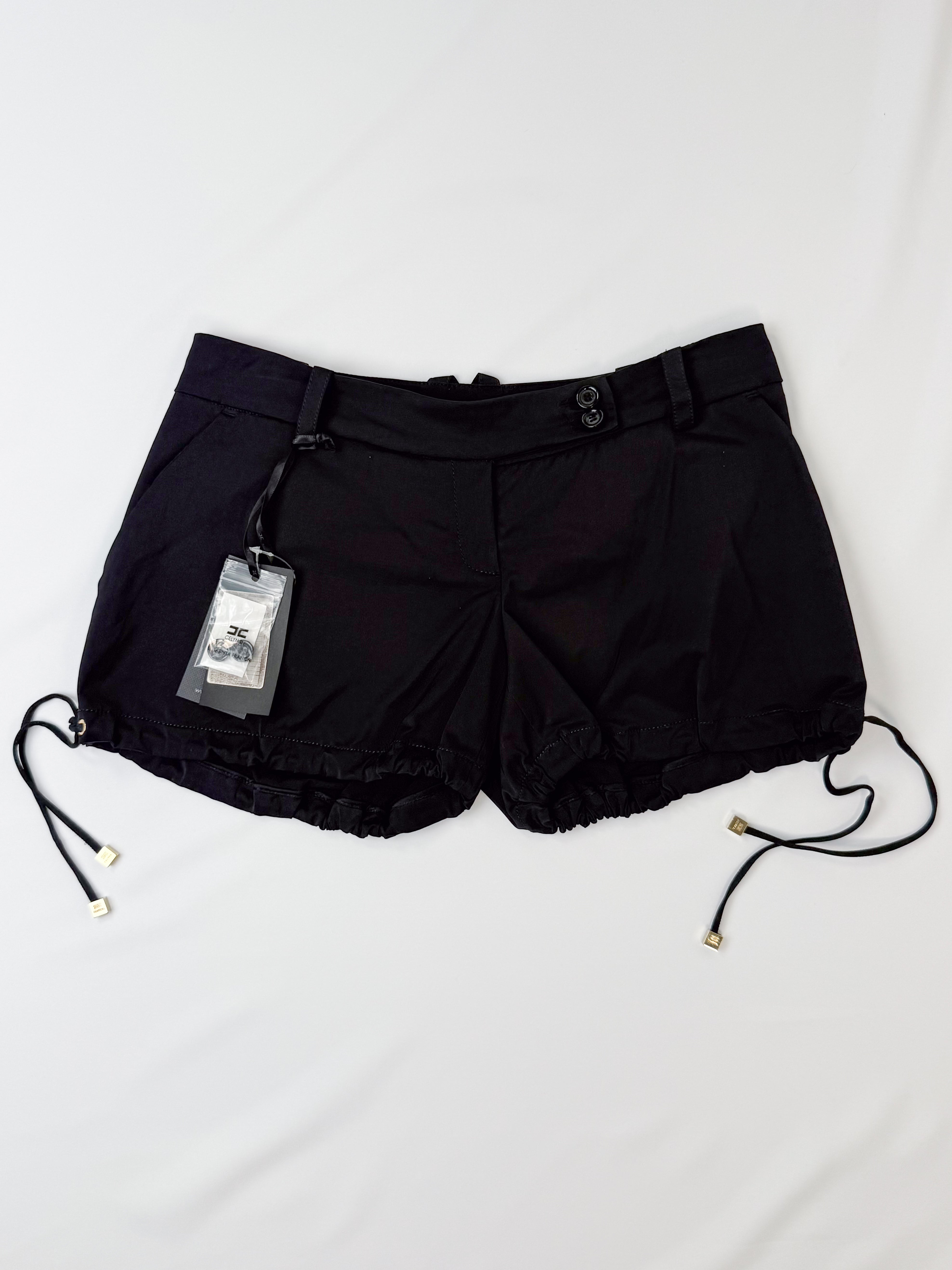 Elisabetta Franchi Celyn b. 2000s Black Bubble Shorts - S