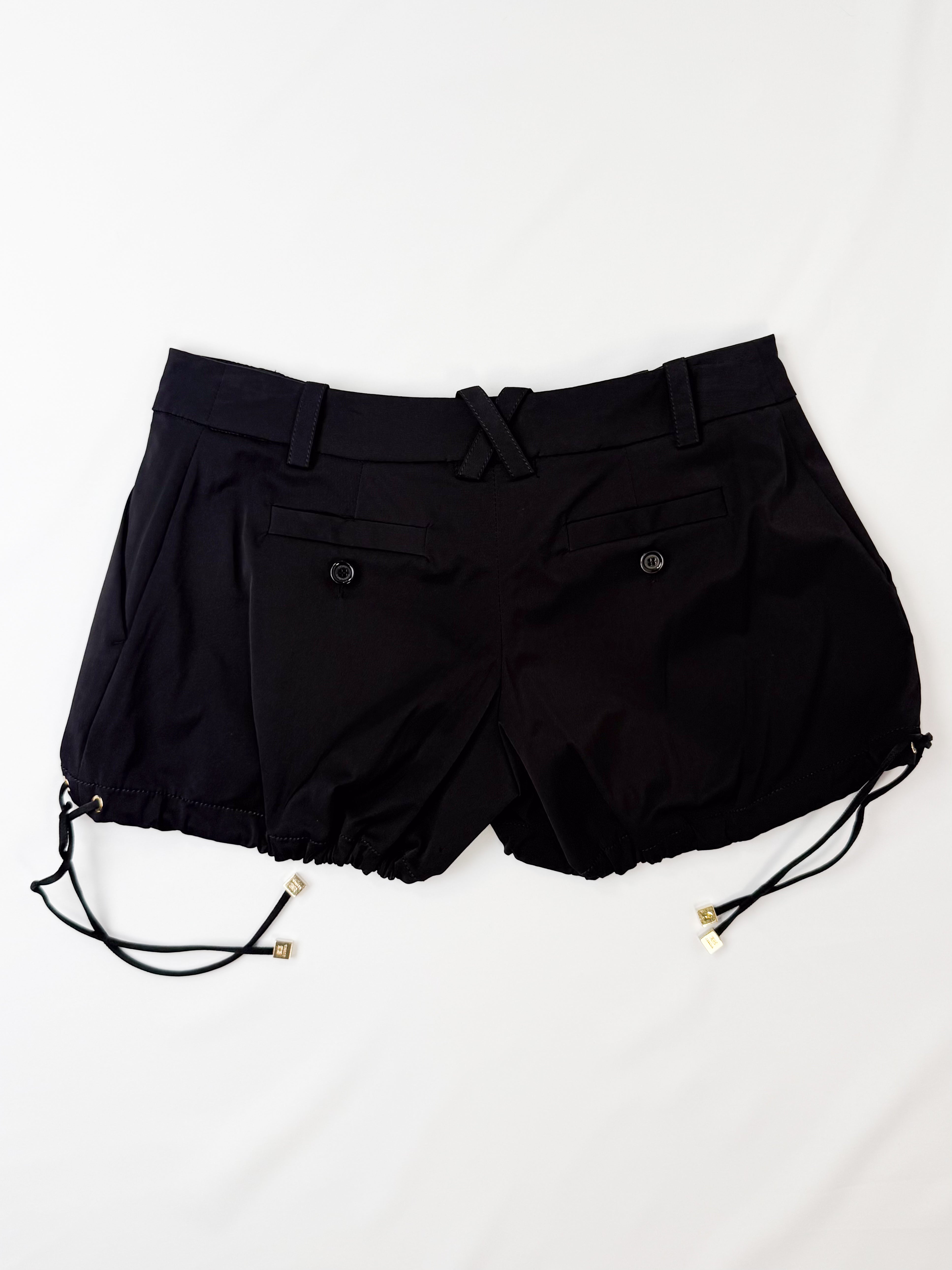Elisabetta Franchi Celyn b. 2000s Black Bubble Shorts - S