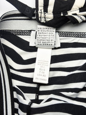 D&G Dolce & Gabbana 2000s Zebra Logo Print Bustier Cami and Brief Set - XS/S