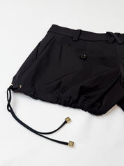 Elisabetta Franchi Celyn b. 2000s Black Bubble Shorts - S