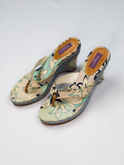 Emilio Pucci Firenze 2000s Canvas Espadrille Wedges - 38