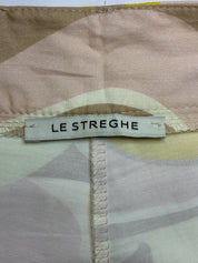 Le Streghe 2000s Yellow Psychedelic Swirl Wide-Leg Trousers - W28