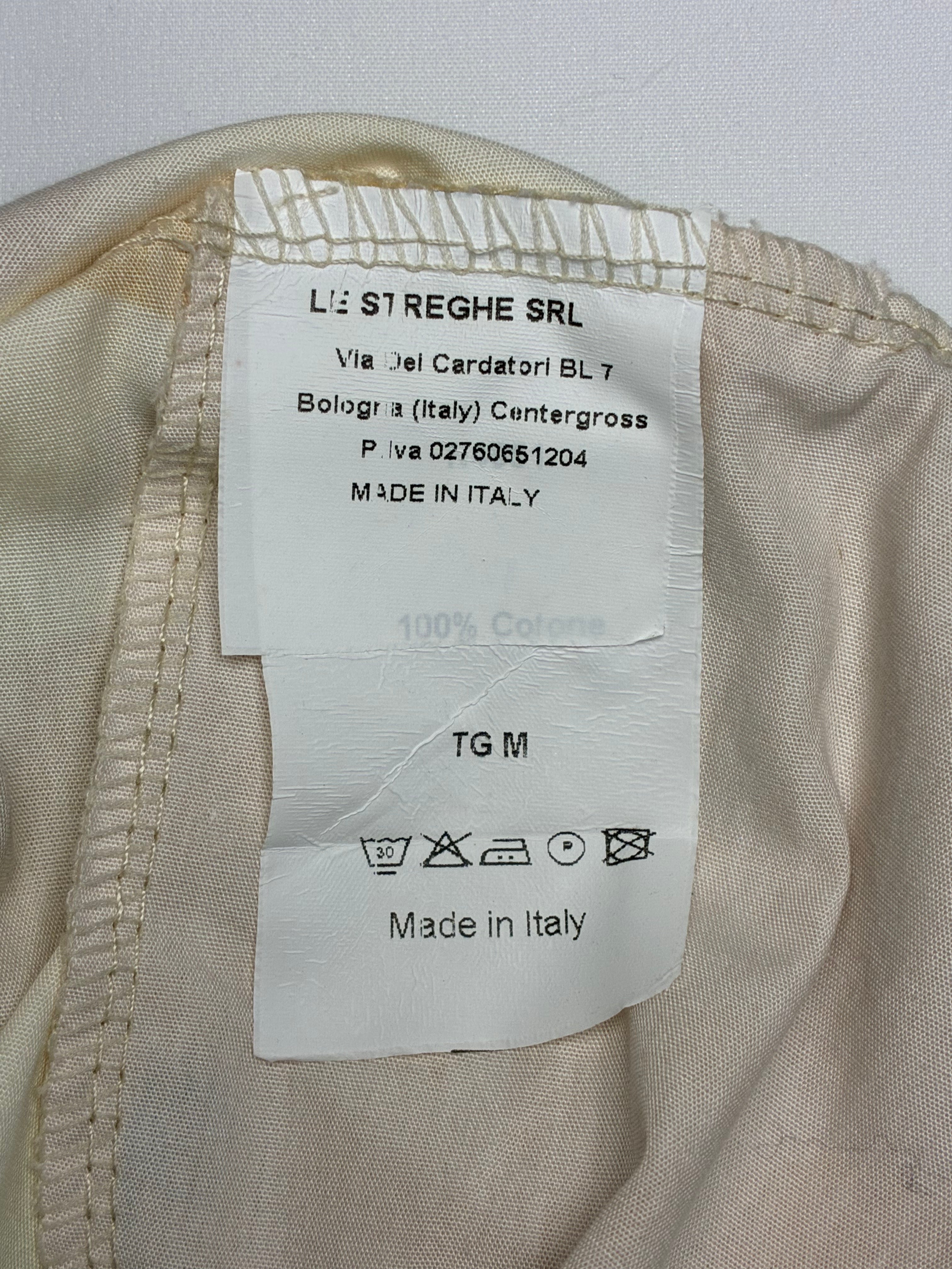 Le Streghe 2000s Yellow Psychedelic Swirl Wide-Leg Trousers - W28